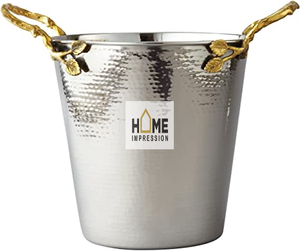 Cubo de hielo con mango de Metal galvanizado al por mayor, accesorios de Artículos de bar de diseño antiguo, cubo de hielo para el hogar, organizador de Bar a bajo precio - Product Image 6
