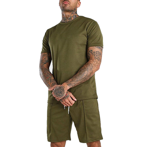 Ensemble pour hommes, sweat-shirt en polyester, personnalisé, respirant, noir, football, survêtement court, vente en gros, été, - Product Image 6