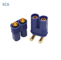 Prise de connecteur EC5 EC6 RC, connecteur plaqué or 24k, haute intensité pour le soudage de plaques électriques en PCB et de fil