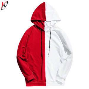 Venta al por mayor de los hombres Casual Sudadera con capucha de dos tonos con impresión digital para el invierno Servicio OEM para adultos - Product Image 2