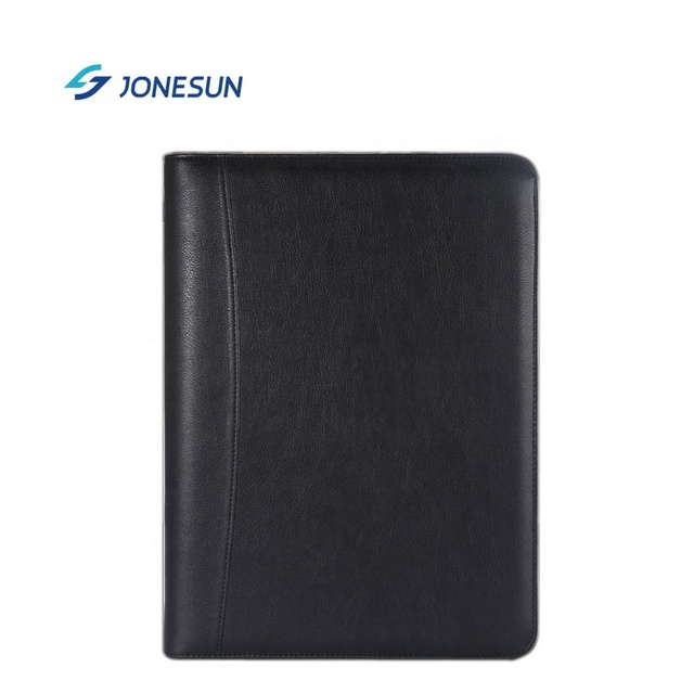 Tablet A4 A3 Size Paper PU Leather Padfolio Portfolio 3 O Ring Binder File Folder with Zipper Power Bank