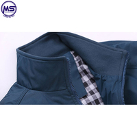 Blouson aviateur décontracté noir rembourré sur mesure pour homme, coupe épaules tombantes, fermeture éclair, grande taille, respirant, séchage rapide