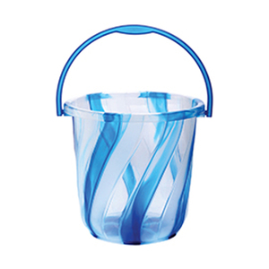 Cubo de plástico de diseño con tapa-3 Ltrs Cubo de almacenamiento moderno ecológico moldeado por inyección azul Precio de fábrica - Product Image 2