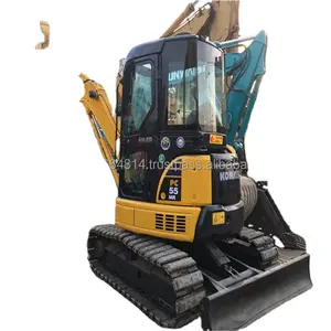 cheap mini excavator komatsu pc55 with rubber pads used komatsu pc55mr-3 mini excavator for sale