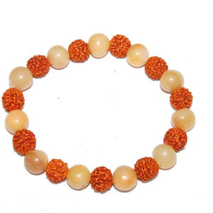Cuarzo dorado-Pulseras Rudraksha a la venta Pulseras de cuentas hechas a mano con estilo de mascota curativa - Product Image 1