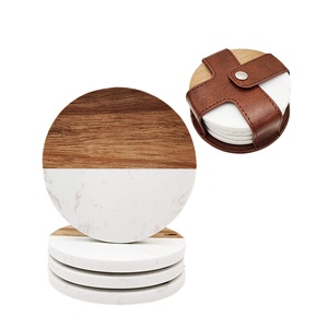 Marbre et bois et dessous de verre support en bois produits Offre Spéciale café thé cuisine table tasse tapis & tampons vente - Product Image 3