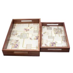 Sirviendo deliciosa comida y postre, plato de servicio hecho a mano, decoración de mesa para fiesta de boda, catering, uso de servicio, hoteles - Product Image 1