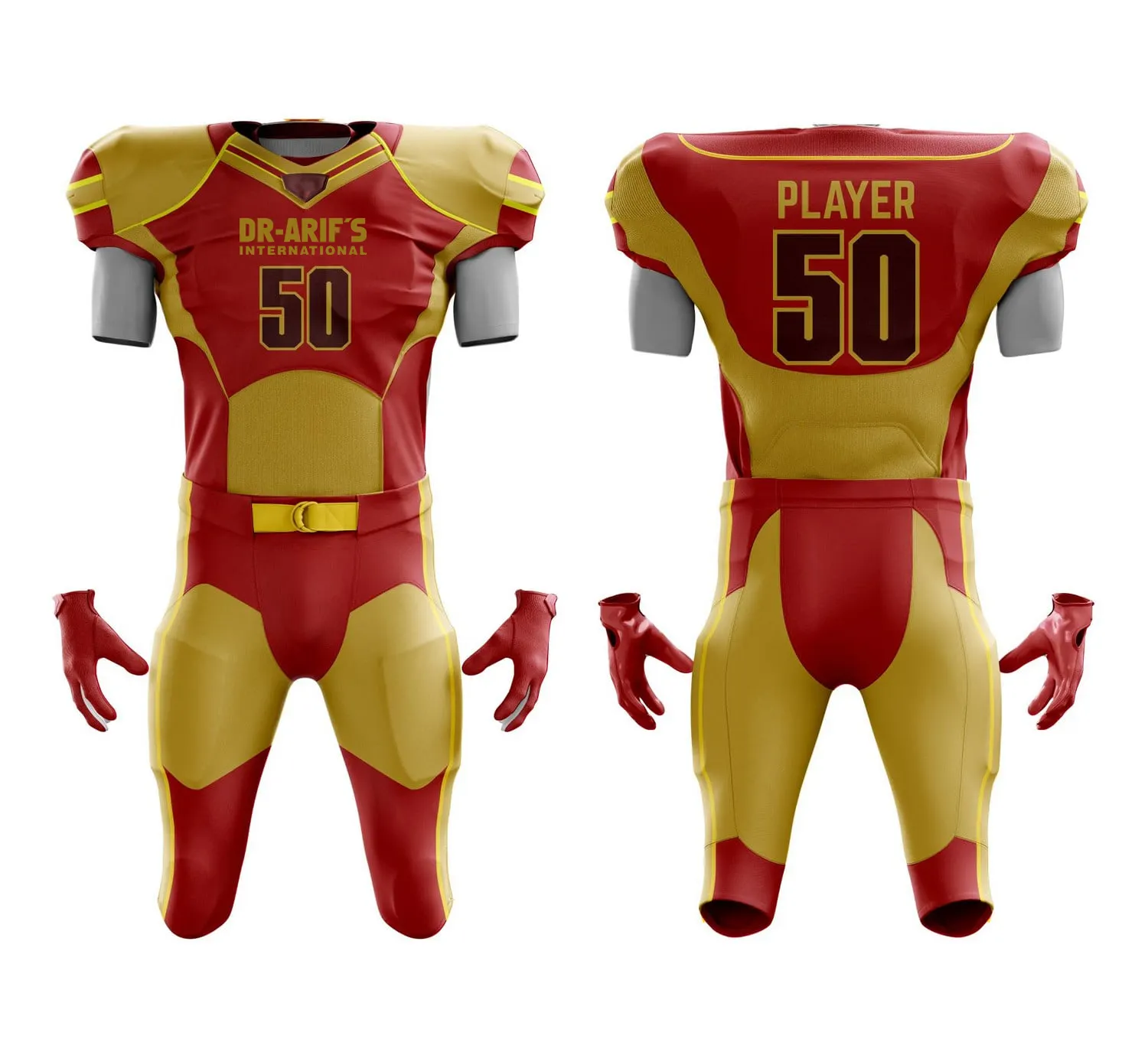 American football uniforms sublimation jersey And Pant Set