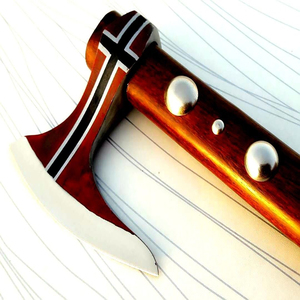 ขวานเหล็กดามัสกัสด้ามไม้โรสวูดเกรดคาร์บอนสูงแบบ DIY - Product Image 2