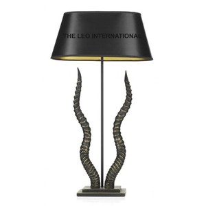 Fabriqué à la main de haute qualité fantaisie lampe de table 16X10X32 pouces métal aluminium tissu Style moderne maison hôtel décorations de chevet - Product Image 6