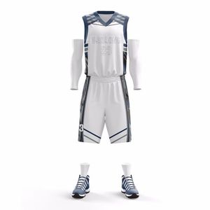 Ensemble de vêtements de basket-ball à la mode, sans manches, col rond, Design personnalisé, haute qualité, exportation, du Bangladesh, vente en gros, - Product Image 5