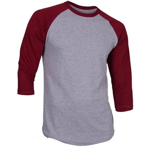 Raglan เสื้อแขน Raglan สำหรับผู้ชาย,เสื้อ Raglan สีขาวดำแขนเบสบอล3/4แขน - Product Image 3