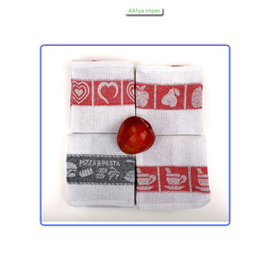 Serviettes de cuisine en coton pur, tissage de douceurs, pour cuisine, 100% - Product Image 1