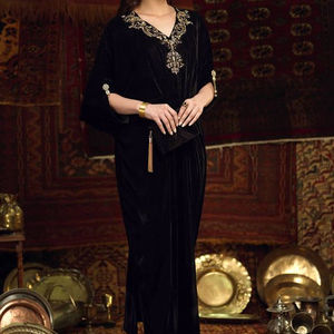 2021 nuevo-Kurta largo con pantalón hermoso vestido de trabajo con apliques para fiesta/boda Botón de lentejuelas de encaje decorado - Product Image 1