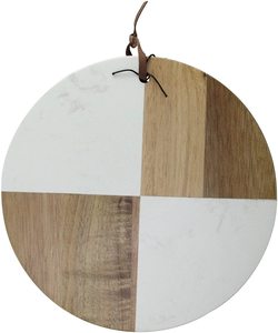 Tabla de cortar hexagonal de mármol y madera - Product Image 6
