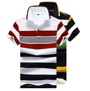 Hot Selling golf apparel supplier New design man polo t shirt sublimated polo shirt Striped casual wear golf shirt custom