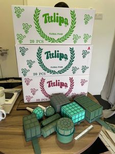 อิฐโฟมลายดอกไม้แบบแห้งขนาดเล็กสีเขียว - Product Image 2