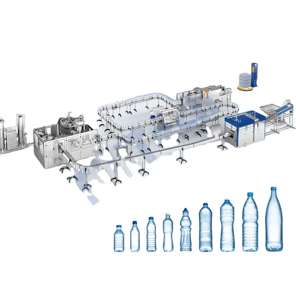 Machine de remplissage de bouteilles d'eau, ligne de bouteilles d'eau 1l 500ml, prix machine de production d'eau minérale