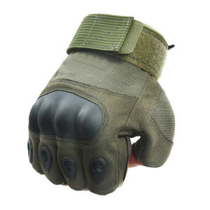 Gants tactiques en cuir pour hommes et femmes, logo personnalisé, demi-doigt, moto, jointure dure, gants tactiques pour porte extérieure, logo personnalisé - Product Image 4