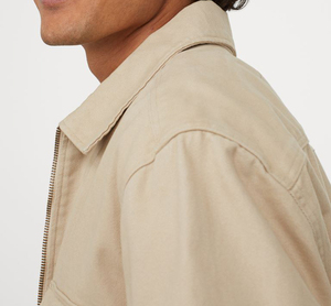 Chaqueta Formal de Primavera para Hombre, de Alta Calidad, 100% Algodón, con Revestimiento de Mezclilla, Dos Bolsillos, Servicio OEM con Etiqueta Personalizada, Transpirable - Product Image 3