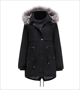 Veste parka personnalisée nouveau design manteau long doublure en fourrure de lapin parka col en fausse fourrure veste vêtements de rue fournisseur broderie personnalisée - Product Image 1