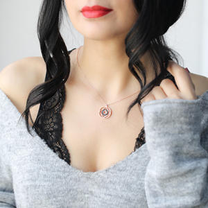 Collier à breloques en argent, pendentif en pierre de Zircon noir turc, vente en gros, bijoux en argent Sterling 925 - Product Image 2