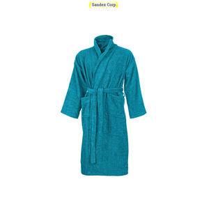 Diseño llamativo Patrón atractivo Marca personalizada Uso multiusos 100% Algodón Albornoces para adultos de secado rápido Proveedor en India - Product Image 1