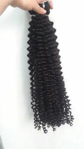 Extensions de cheveux ondulés en bambou naturel, 100% cheveux humains vierges et alignés, double trame, vietnamiennes, noir, racines - Product Image 2