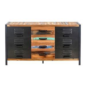 WILI Industrial moderno diseño de granja hecho a mano aparador gabinete madera reciclada hierro sólido muebles para el hogar para el dormitorio - Product Image 3