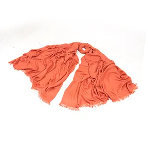 标准尺寸纯色优质100% 有机竹素食围巾奢华穿女性围巾民族围巾供应商