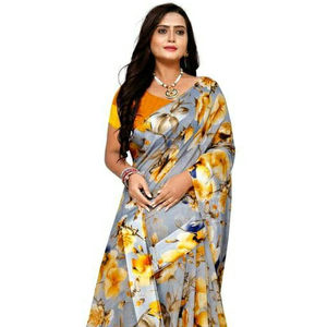 Vêtement ethnique Saree Party Wear Wedding Women Wear avec chemisier Vente en gros à bas prix Georgette Heavy Embroidery Sequence Work ApparelGarment - Product Image 1