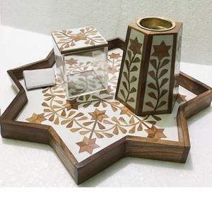 Mabkara-bandeja con incrustaciones de perlas para el hogar, conjunto de quemador de Bakhoor con incrustaciones de hueso claro, último quemador Bakhoor con acentos Axiom para el hogar - Product Image 6