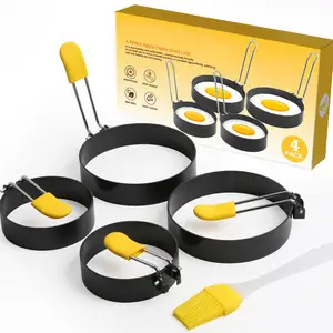 Best Quality Anti-Scalding Round Cooking Non Stick Mold Stainless Steel Fried Set Egg Rings