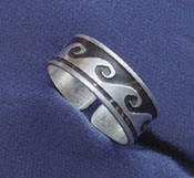 Unisex Silver Flat Oxidize Finger <b>Rings</b> Ethnic Style <b>for</b> Gift Party Anniversary - Product Image 6