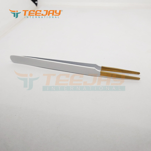 แหนบสแตนเลสเคลือบผงสีขาวด้าน TEEJAY ELT-570 ปลายเคลือบทองพลาสม่า พร้อมโลโก้ สำหรับใช้ต่อขนตาและตกแต่งคิ้ว ทนทาน แม่นยำ - Product Image 6