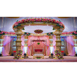 Nuevo diseño de fibra de Devdas boda organizacion de boda tradicional india decoración oro Mandap Gujarati ceremonia de boda evento Mandap - Product Image 1