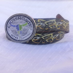 Ceinture Lederhosen en cuir de vache marron véritable Oktoberfest Bavarian Kilt avec boucle en cuivre TT-2143 accessoire - Product Image 2