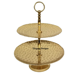 Soporte de pastel de Metal ecológico de lujo de tres niveles hecho a mano al por mayor soporte de pastel más vendido soporte de pastel de mesa decorativo - Product Image 3