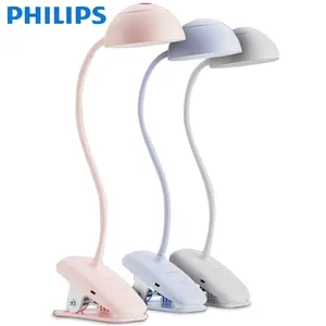 Lampu Meja Kecil Philips Led, Dapat Diisi Ulang, Klip Mata, Gaya Klip Siswa, Kamar Tidur, Samping Tempat Tidur, Membaca, Asrama