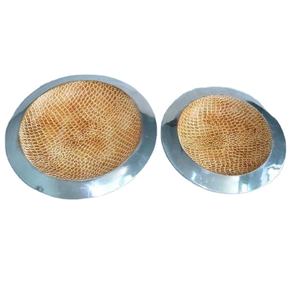 Vente chaude Plateau de service en fonte d'aluminium avec ligne Emboss Bol en émail et en métal sans danger pour les aliments disponible en plusieurs tailles - Product Image 1