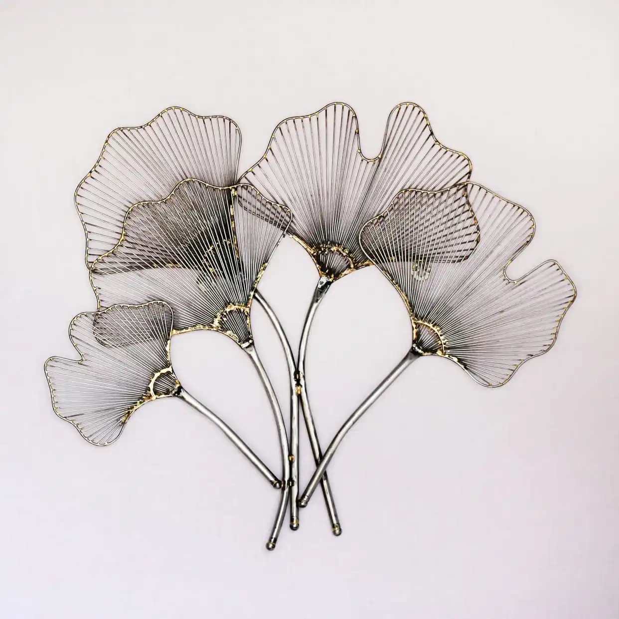 Custom Design Metal Wire Leaf Wall Art Decor For Living Room Metal Wall Art Home Decoration Manufacturer India Factory