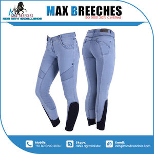 Tout dernier pantalon d'équitation taille haute avec patch au genou en silicone confortable Vêtements équestres de haute couture pour produits équestres pour chevaux - Product Image 3