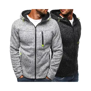 Großhandel Herren Blend Zipper Langarm Multi Zipper Taschen Sport Outwear Slim Fit Hoodies und Jacken