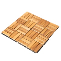 Dalles de terrasse en bois de teck emboîtables 30x30 cm, style traditionnel haut de gamme, pour revêtement de sol extérieur de balcon, durables, DIY, Vietnam ABC 19mm