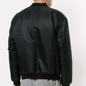 <b>Men's</b> Reversible Zip-front Bomber <b>Jackets</b> Zippered Bomber <b>Jackets</b> with <b>Fur</b> Lining for <b>Men</b> up Breathable Custom Design <b>Jacket</b> - Product Image 2