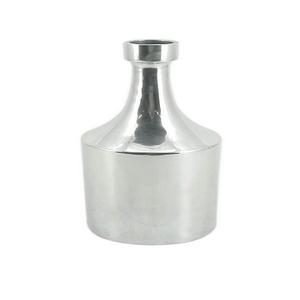 Ensemble de 2 vases à fleurs en fer martelé rustique, forme personnalisée, faits à la main, nickel poli, pour la décoration de mariage - Product Image 5