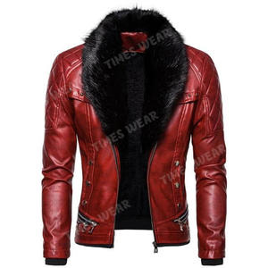 Chaquetas de cuero personalizadas para Hombre, chaqueta de cuero sintético, elegante e informal - Product Image 4