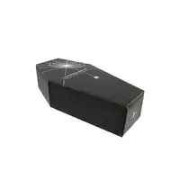 कस्टम नई शैली मखमल ताबूत आकार मिंक चलाओ पैकेजिंग बॉक्स लक्जरी डिजाइन निजी लेबल ताबूत बरौनी बॉक्स