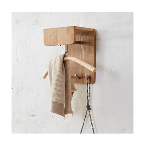 Rustic <b>Wall</b> <b>Coat</b> <b>Rack</b> Clothes Hanger Lingving Room/ Bedroom - Closet Wooden Hooks - Product Image 2