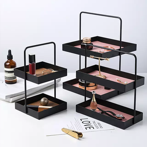 Assiette à fruits double couche avec poignée Construction métallique durable - Product Image 4